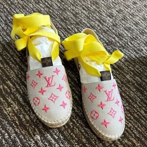 Louis Vuitton Women's Starboard Flat Espadrilles Monogram Embroidered Canvas